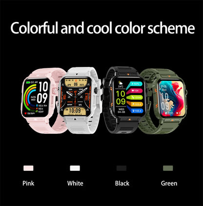 2024 New Military Man Smart Watch Outdoor 1.95 Bluetooth Call IP68 Waterproof Fitness Tracker for Android IOS