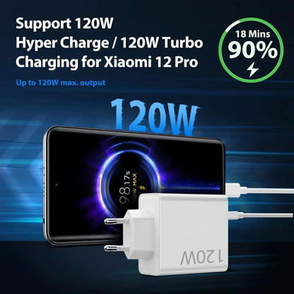 Xiaomi Fast Charger Adapter QC 3.0 Quick Charging 6A USB Type-C Cable for Mobile Phone Xiaomi Huawei Samsung