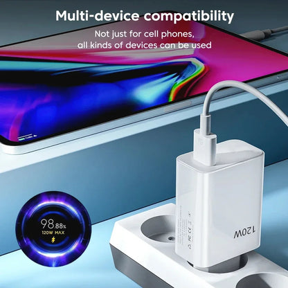 Xiaomi Fast Charger Adapter QC 3.0 Quick Charging 6A USB Type-C Cable for Mobile Phone Xiaomi Huawei Samsung