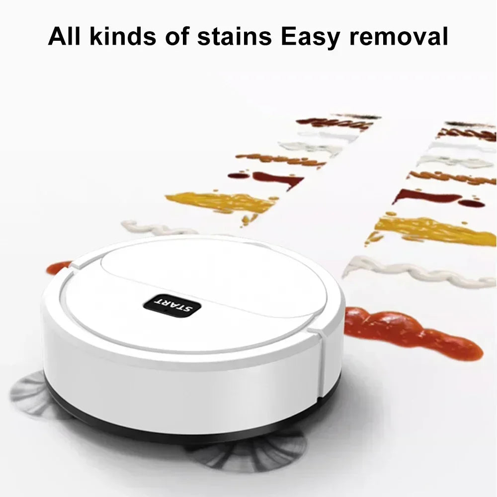 Portable Mini Home Floor Robotic Vacuum Cleaner 2024 Automatic Wet Dry Three-In-One Sweeping Machine for Home