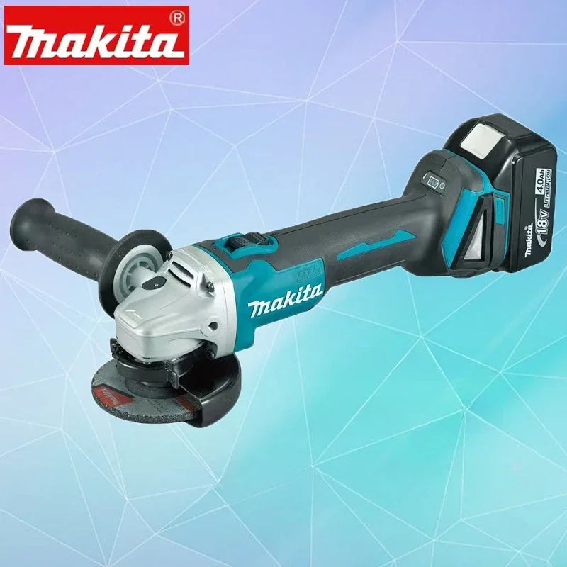 Makita 18V Brushless Lithium Electric Angle Grinder High Power Polishing Machine Rechargeable Cutting Tool for Home and Garden