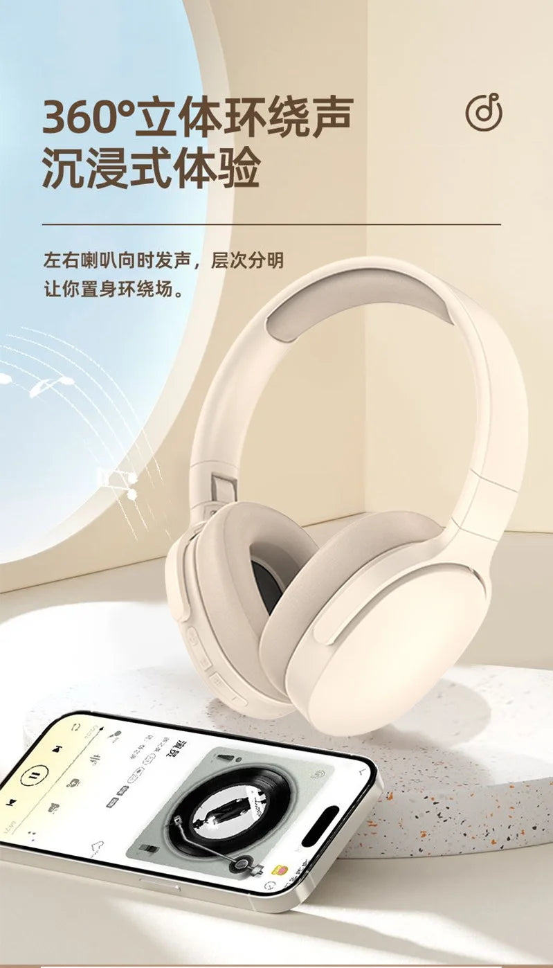 Xiaomi P2961 Wireless Bluetooth 5.3 Headphones with Earbuds Stereo HIFI Gaming Headset with Mic Compatible with Samsung iPhone Devices