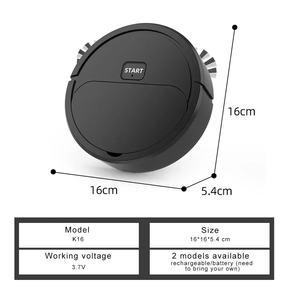 Portable Mini Home Floor Robotic Vacuum Cleaner 2024 Automatic Wet Dry Three-In-One Sweeping Machine for Home