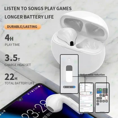 Lenovo Air Pro 6 TWS Wireless Bluetooth Earphones Short Eye-Catching Sports Headset For Xiaomi Android Apple iPhone