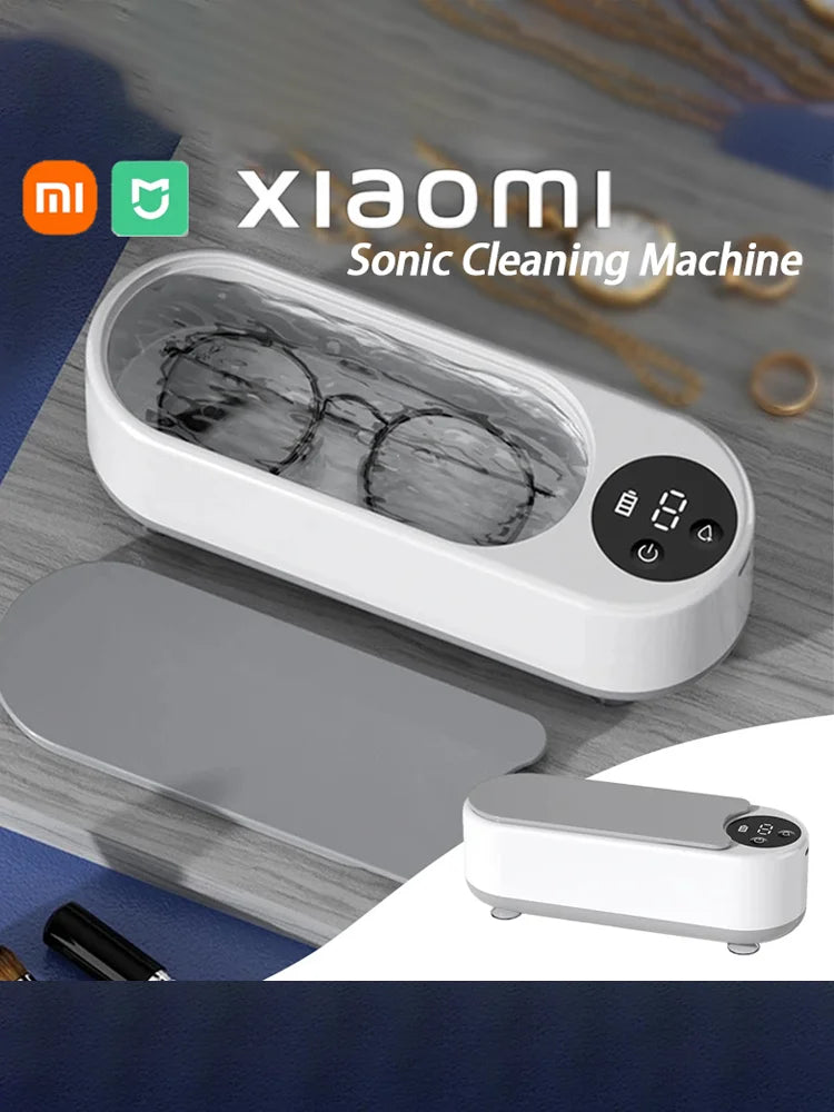 MIJIA 450ml Ultrasonic Cleaner Portable Household Jewelry Cleaner for Rings Glasses Makeup Brushes Short Eye-Catching Title