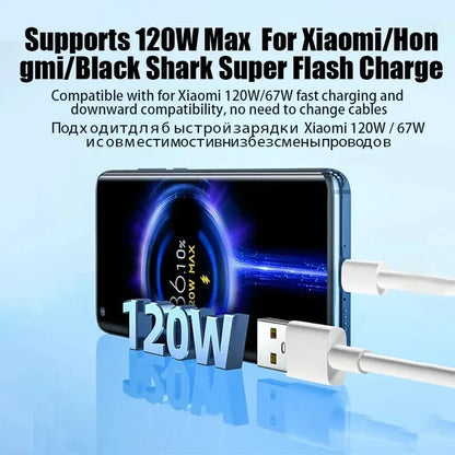 Xiaomi Fast Charger Adapter QC 3.0 Quick Charging 6A USB Type-C Cable for Mobile Phone Xiaomi Huawei Samsung