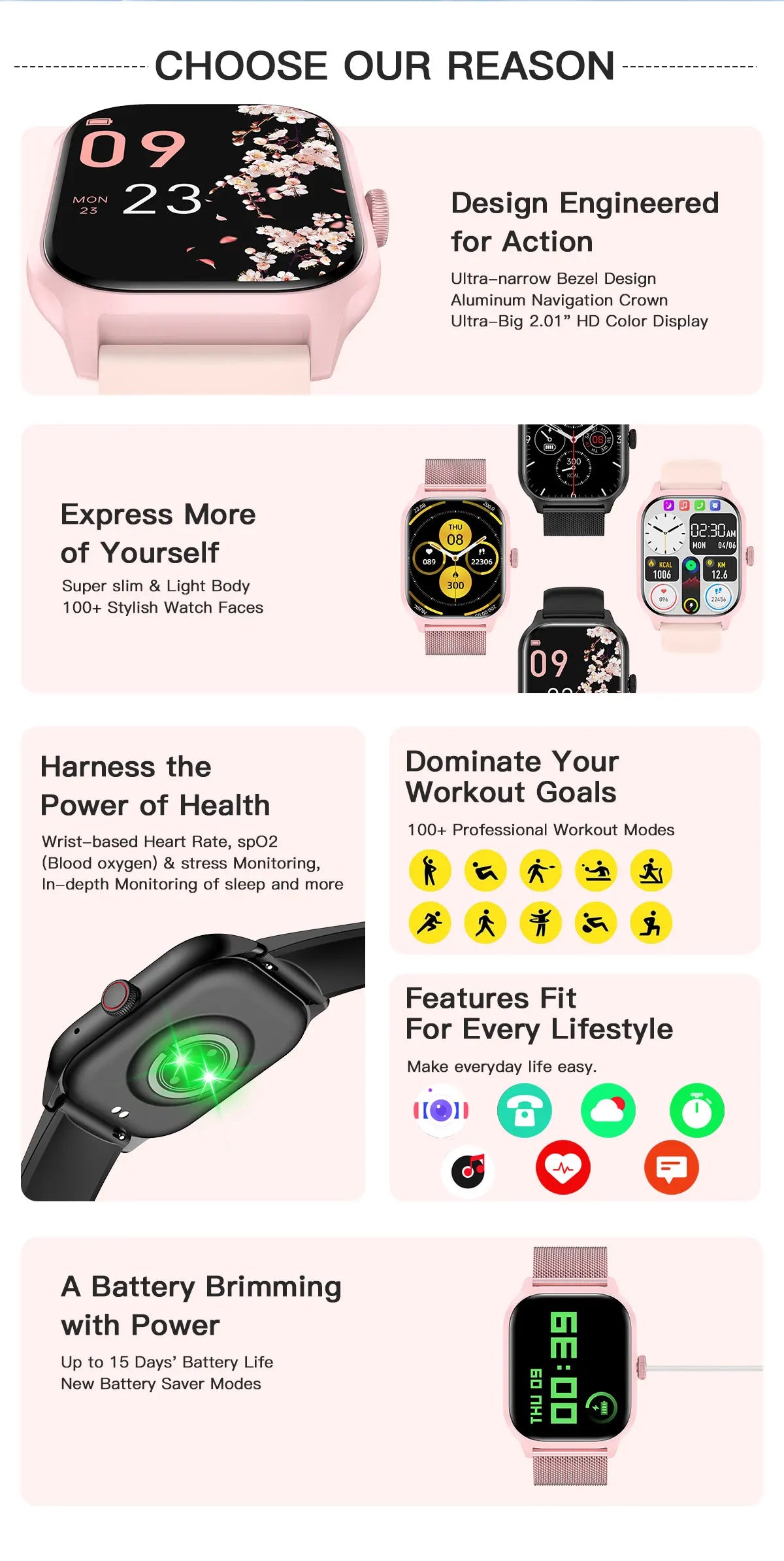 LEMFO LT10 Smart Watch 2024 Android Gift Bluetooth Call Music Fitness Tracker Sports Watch Touch Dial