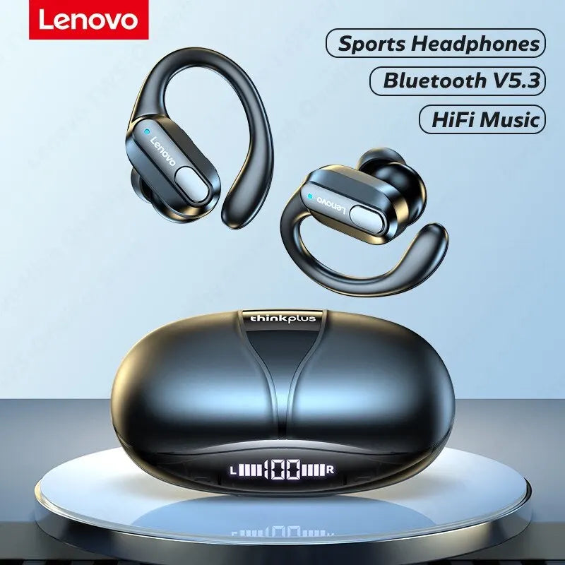 Lenovo XT80 Sports Wireless Headphones with Mics Button Control LED Power Display Hifi Stereo Sound