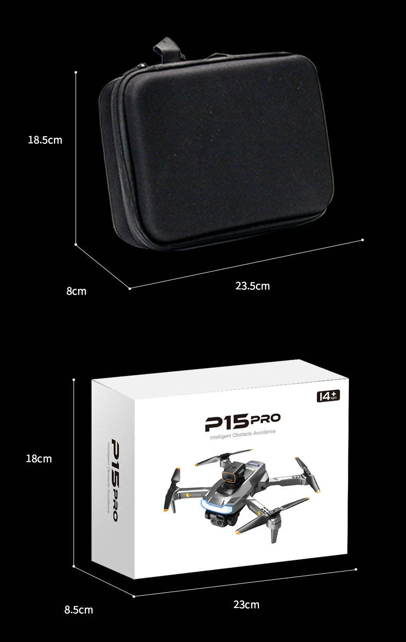 Xiaomi P15 Pro 8K GPS HD Aerial Photography Dual-Camera Drone with Omnidirectional Obstacle Avoidance Optical Flow Positioning